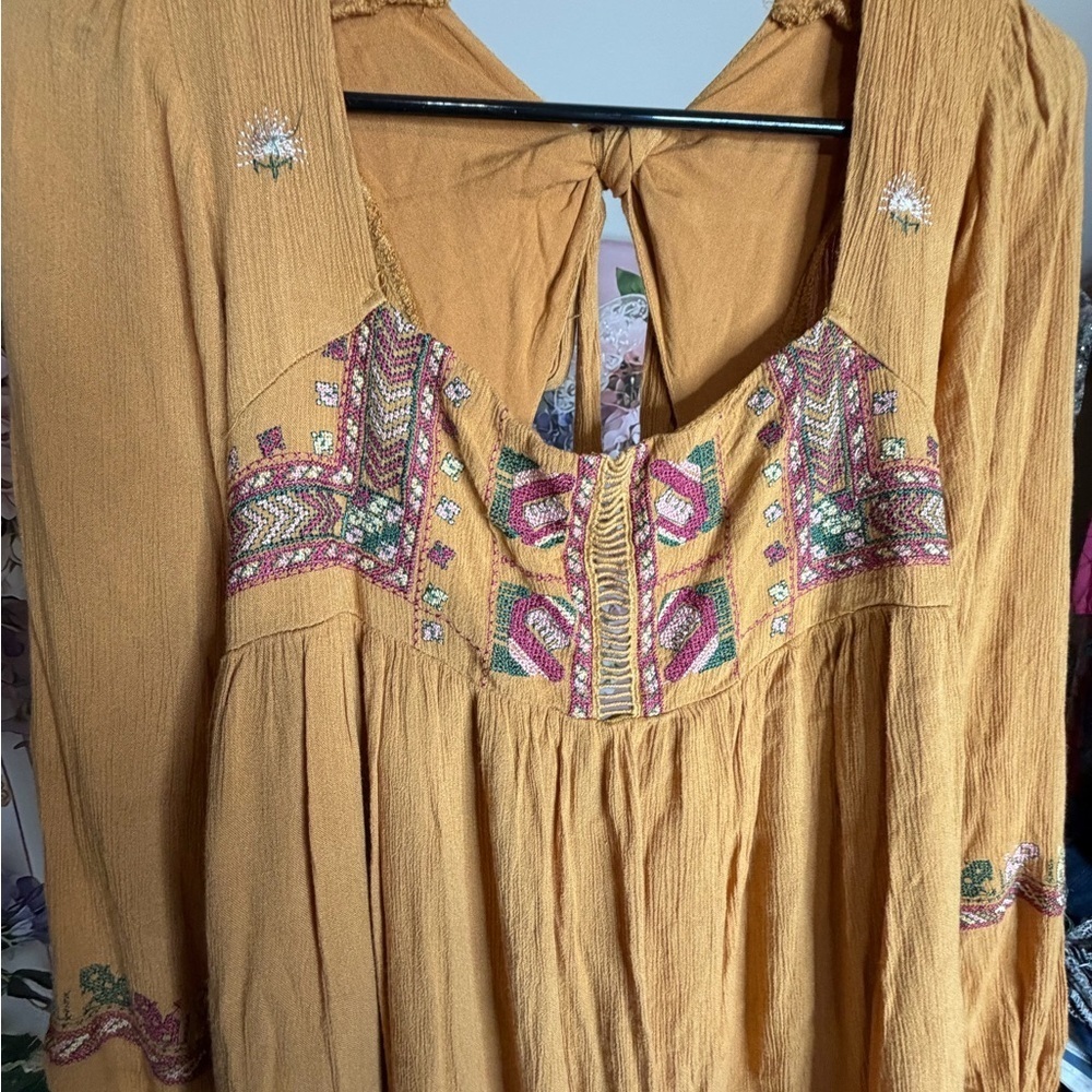 Free People Geo Rhiannon Embroidered Mini Dress Size Small - Picture 3 of 14